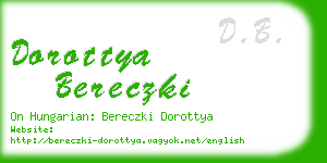 dorottya bereczki business card